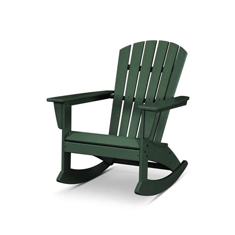Placed porch rocking chairs,porch rocking sustainable fsc outdoor rocking chairs and colorful wicker chairs. POLYWOOD Grant Park Plastic Patio Outdoor Adirondack ...