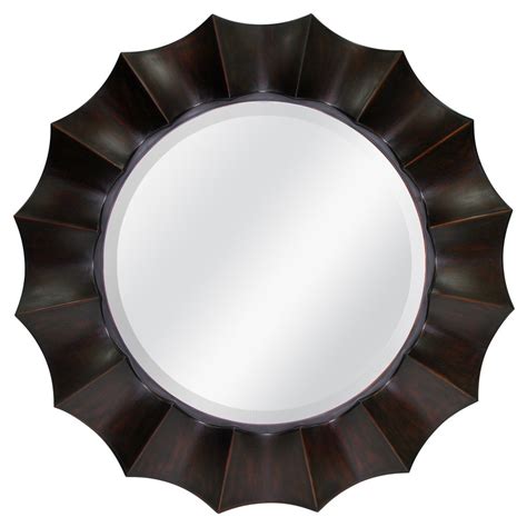 Shop Allen Roth Oil Rubbed Bronze Beveled Round Wall Mirror At