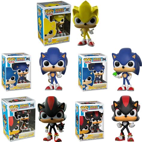 Funko Pop Super Sonic With Ring Shadow Action Figure Anime Model