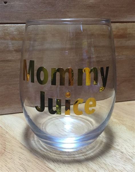 Mommy Juice Wine Glass Etsy Mommy Juice Wine Glass Stemless Wine Glass