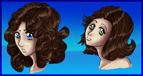 Some hair styles too draw art in 2019. How To Draw Curly Hair Anime Style by Dawn | dragoart.com