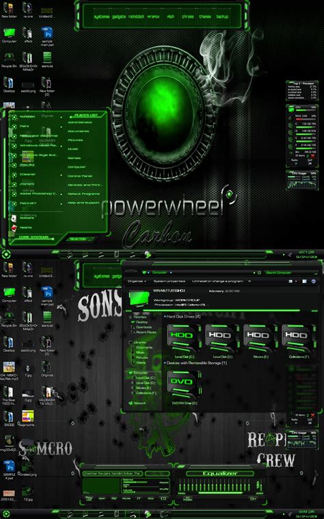 Hud Green Windows 7 Theme By Ontosb007 On Deviantart