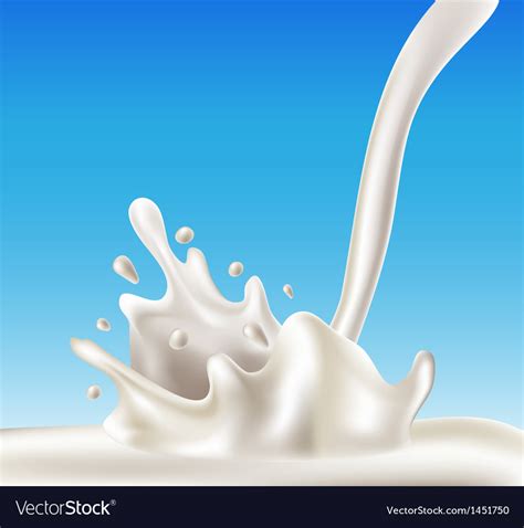 Milk Splash Royalty Free Vector Image Vectorstock