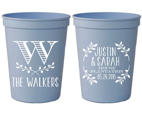 Wedding Favor Cups Personalized Wedding Cups Monogrammed Etsy
