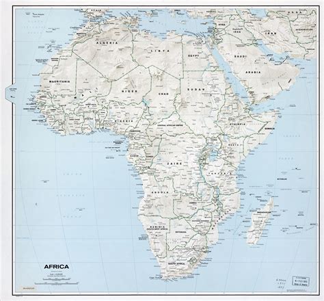 Large Map Africa With Countries Topographic Map Of Usa With States