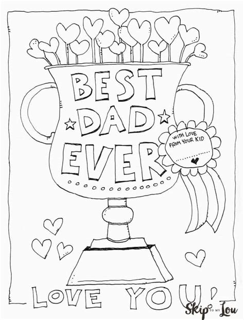 Download happy birthday coloring pages to printable. Dad Coloring Page for the BEST Dad - Skip to my Lou