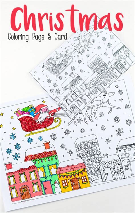 Christmas Colouring Pages for Grown Ups - Red Ted Art - Kids Crafts