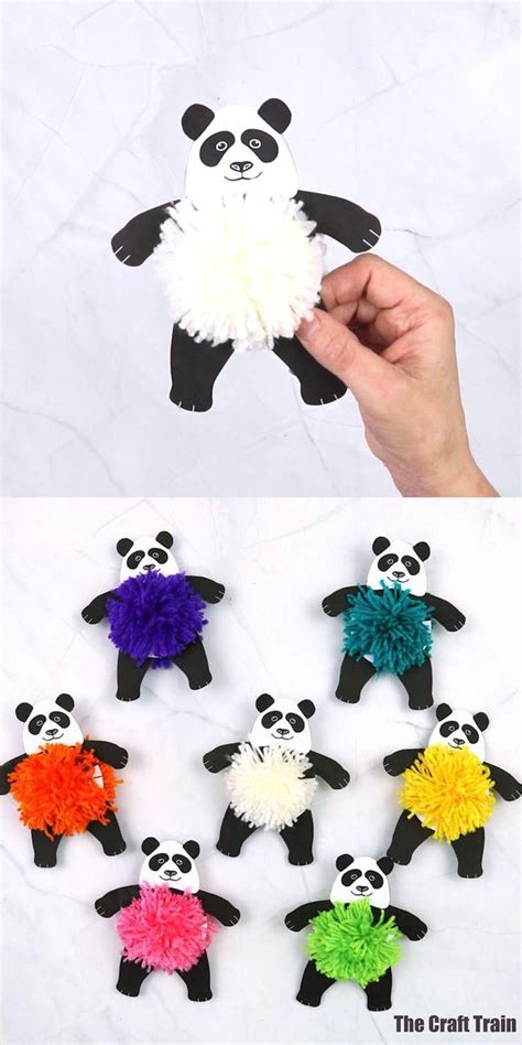 Printable Pom Pom Panda The Craft Train Video Video Yarn Crafts