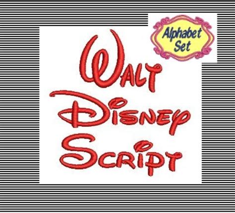 Disney Machine Embroidery Font Monogram Alphabet Walt Disney