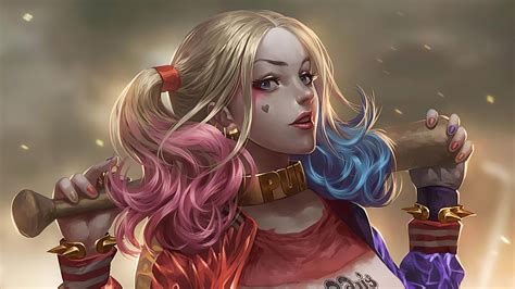 1920x1080 Harley Quinn Newart Hd Laptop Full Hd 1080p Hd 4k Wallpapers Images Backgrounds