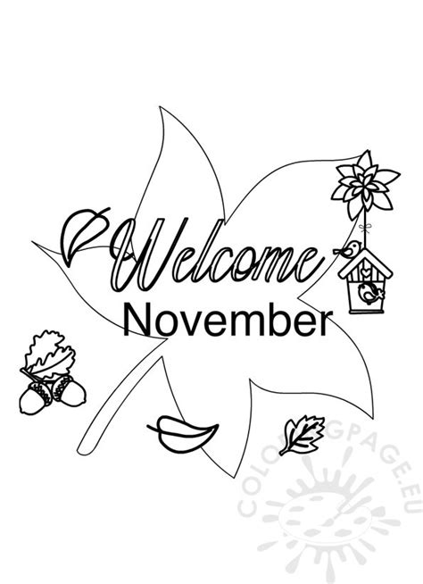November Printable Coloring Pages