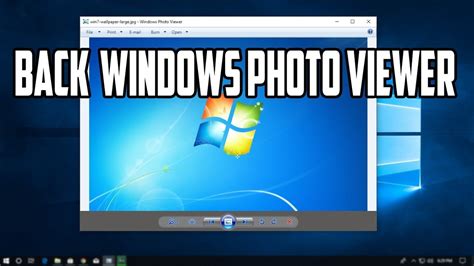 How To Restore Old Windows Photo Viewer In Windows 10 Youtube