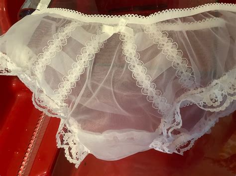 vintage style sheer nylon lace panties etsy