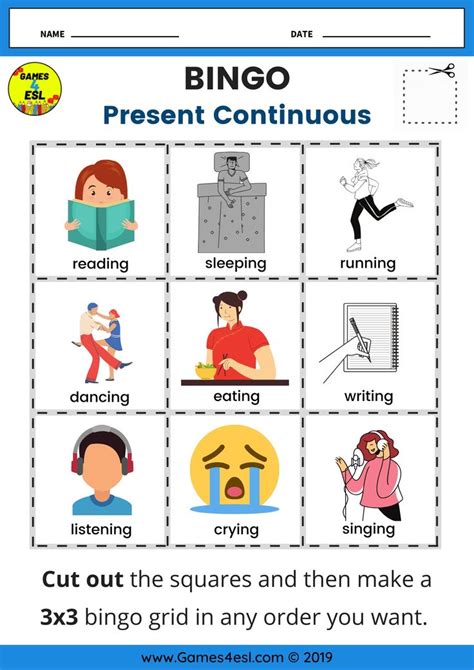 A Collection Of ESL Worksheets To Teach The Present Continuous Tense