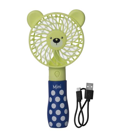 Kidstech Mini Hand Held Fan Operated With Usb Rechargeable Battery