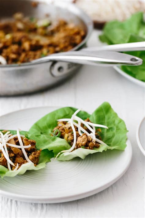 Asian Chicken Lettuce Wraps Gluten Free Paleo Downshiftology