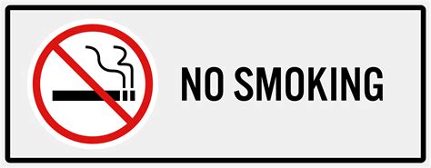 No Smoking Sign Free Vector Smoking Sign Vector Warning Signs