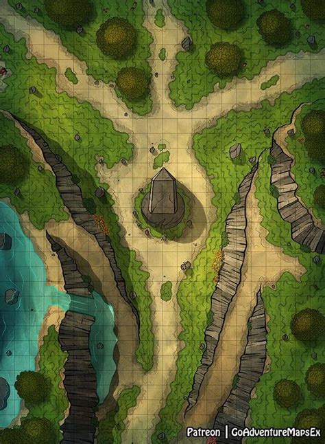 Crossroads 22x30 Battlemaps Fantasy World Map Fantasy City Map