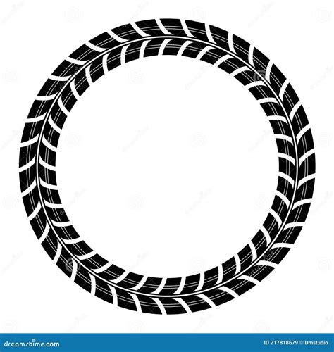 Vector Round Tire Track Stock Vector Illustration Of Stylized 217818679