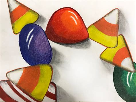 Cherry blossom prismacolors (2018) œuvre d'art originale, dessin (4,3x4,3 in) par eileenddesign (france) acheter l'original à partir de 21 € | 25,04. The Helpful Art Teacher: Candy Still Life: Prismacolor ...