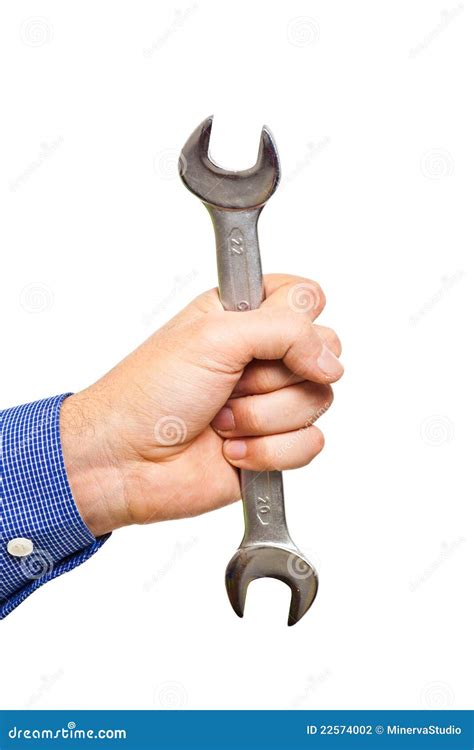 Hand Holding Wrench Stock Photo Image Of Equipment Plier 22574002