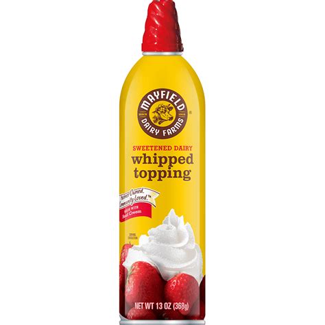 Whipped Dairy Topping Aerosol 13 Oz Mayfield Dairy Farms