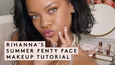Rihanna S Summer Fenty Face Makeup Tutorial Fenty Beauty Youtube