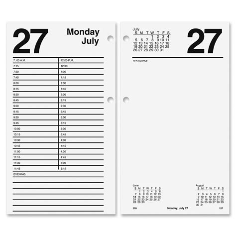 Large Daily Desk Calendar Refill