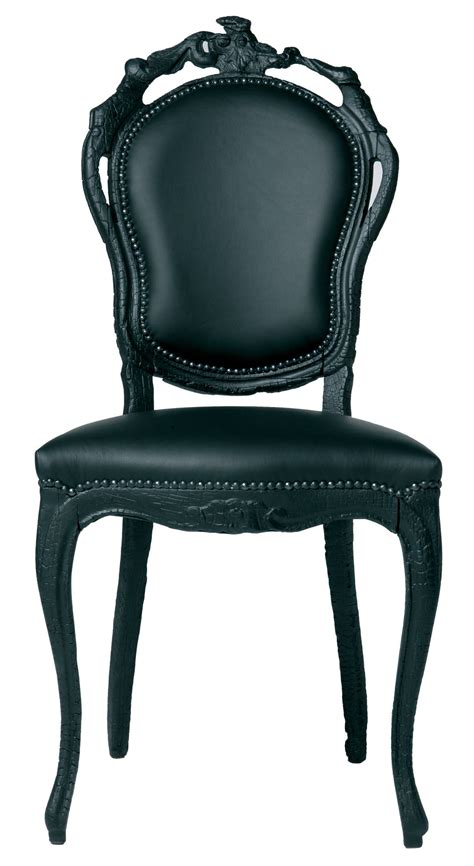 Feel like a captain of industry in a swanky cigar room at the club. Smoke Chair Padded chair - Wod & leather Black by Moooi