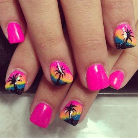 Awesome Beach Themed Nail Art Ideas To Make Your Summer Rock Beach Nail Designs Palm