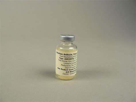 Vial Botulism Anti Toxin National Museum Of American History