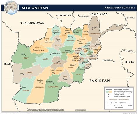Grande Detallado Administrativas Divisiones Mapa De Afganist N