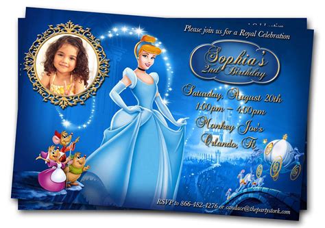 Cinderella Invitations Printable Custom Birthday Party Invites 1100