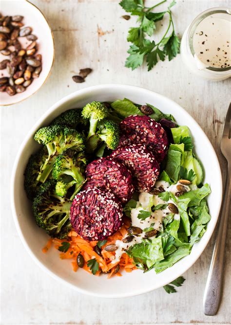 Baked Beetroot Falafels Make A Delicious And Nutritious Lunch Bowl Or A