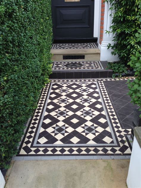 Black And White Victorian Floor Tiles External Floor Tiles Peel And Stick