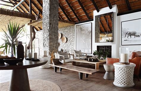 The African Inspired Interiors Of The Private Granite Camp Deck