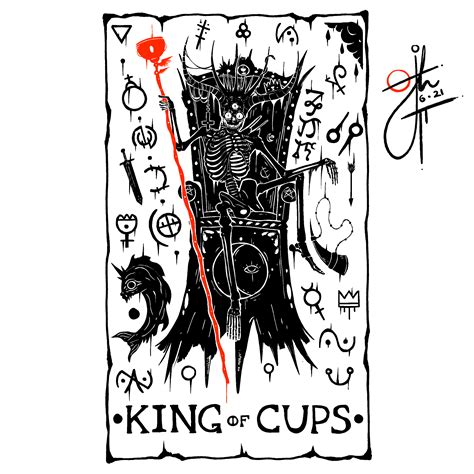 "King of Cups" - Card 50/78 in my Lockdown Tarot deck project. Follow