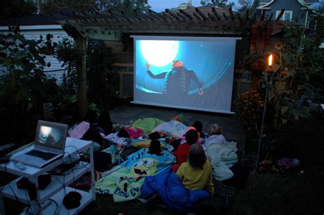 They're all under 12 pounds (some are less than half that weight), so they're easy to move from your home theater to your outdoor space. Our Tiny Oak Park Bungalow: DIY Outdoor Movie Screen