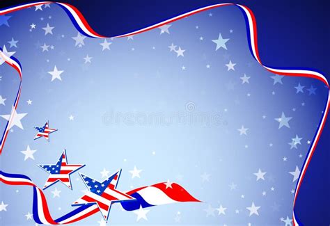 Shiny American National Flag Waving For Fourth Of July Stock Vector