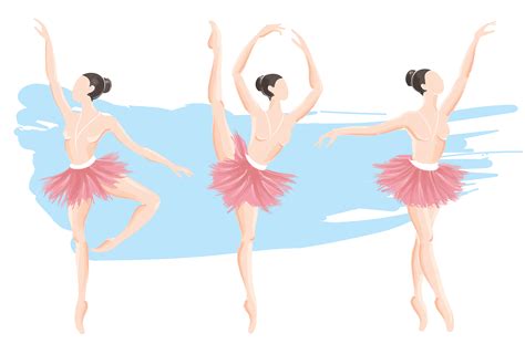 Conjunto De Bailarina Mujer Icono Del Logo De Ballet Para La
