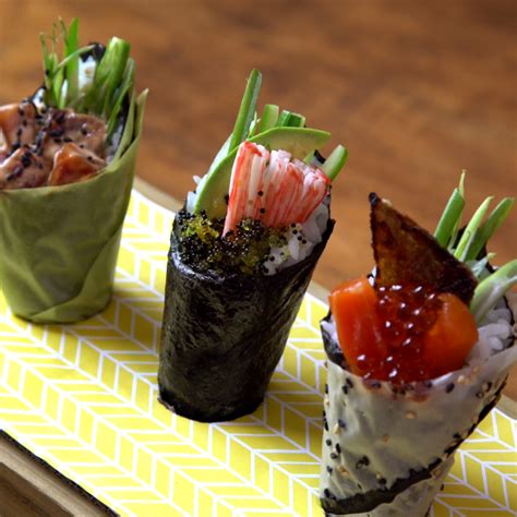 Sushi Cones Temaki 3 Ways Recipe