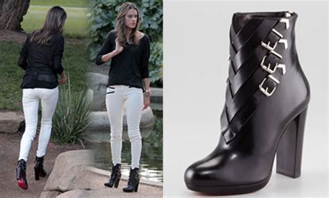 Alessandra Ambrosio Interviewed In Louboutin Buckled Booties