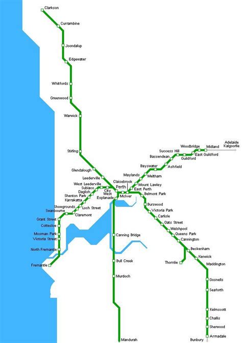Perth Metro Metro Map Train Map Perth