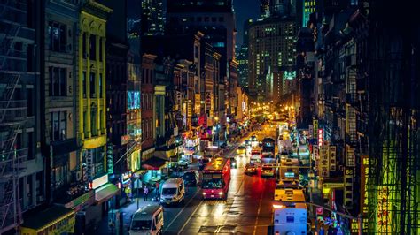 Chinatown City Road With Vehicles Hd New York Wallpapers Hd