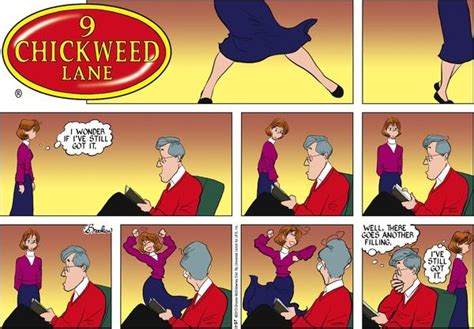A Comic Strip With An Older Woman Talking To A Man In A Suit And Tie