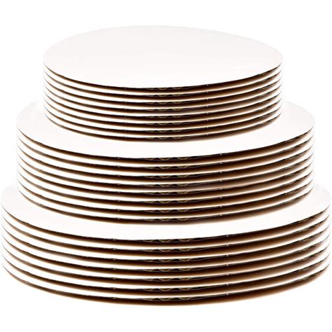 T Boutique 24 Cake Board Rounds White Circle Cardboard Base Holders