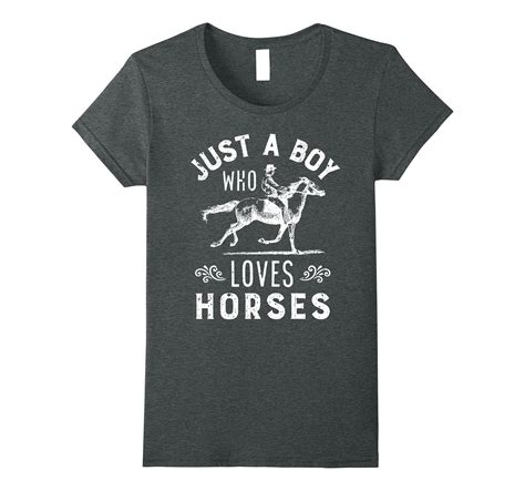 Just A Boy Who Loves Horses T Shirt Horse Riding Equestrian