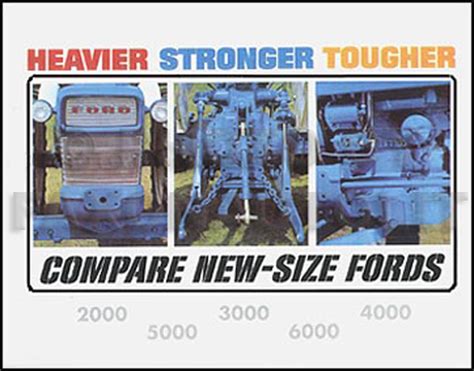 1965 1966 Ford Tractor Reprint Color Brochure 2000 3000 4000 5000 6000