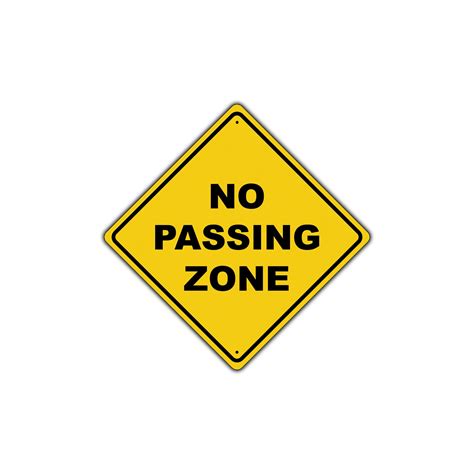 No Passing Zone Novelty Diamond Sign Sign Fever