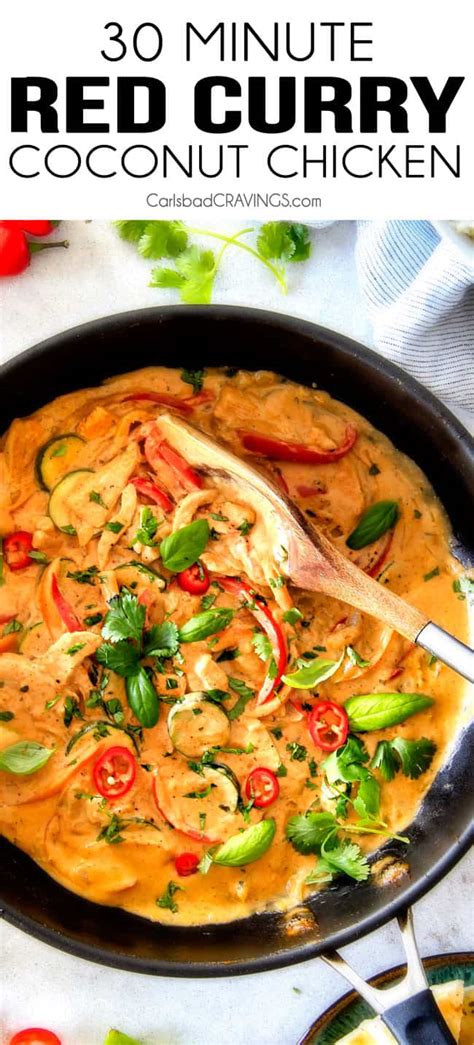Stir in chicken, remaining coconut milk, and chicken broth or water. Thai Red Curry Chicken and Vegetables - Carlsbad Cravings